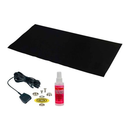Desco Industries Inc Desco Statfree Z2 42542 Dissipative 3-Layer Vinyl Mat Kit 24"D x 48"W - Black 42542